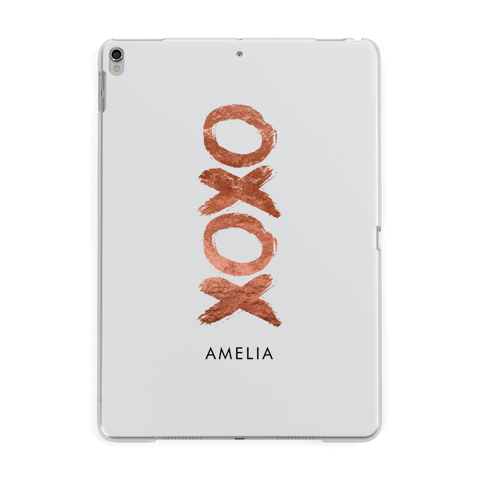Personalised Xoxo Custom Name Or Initials Apple iPad Silver Case