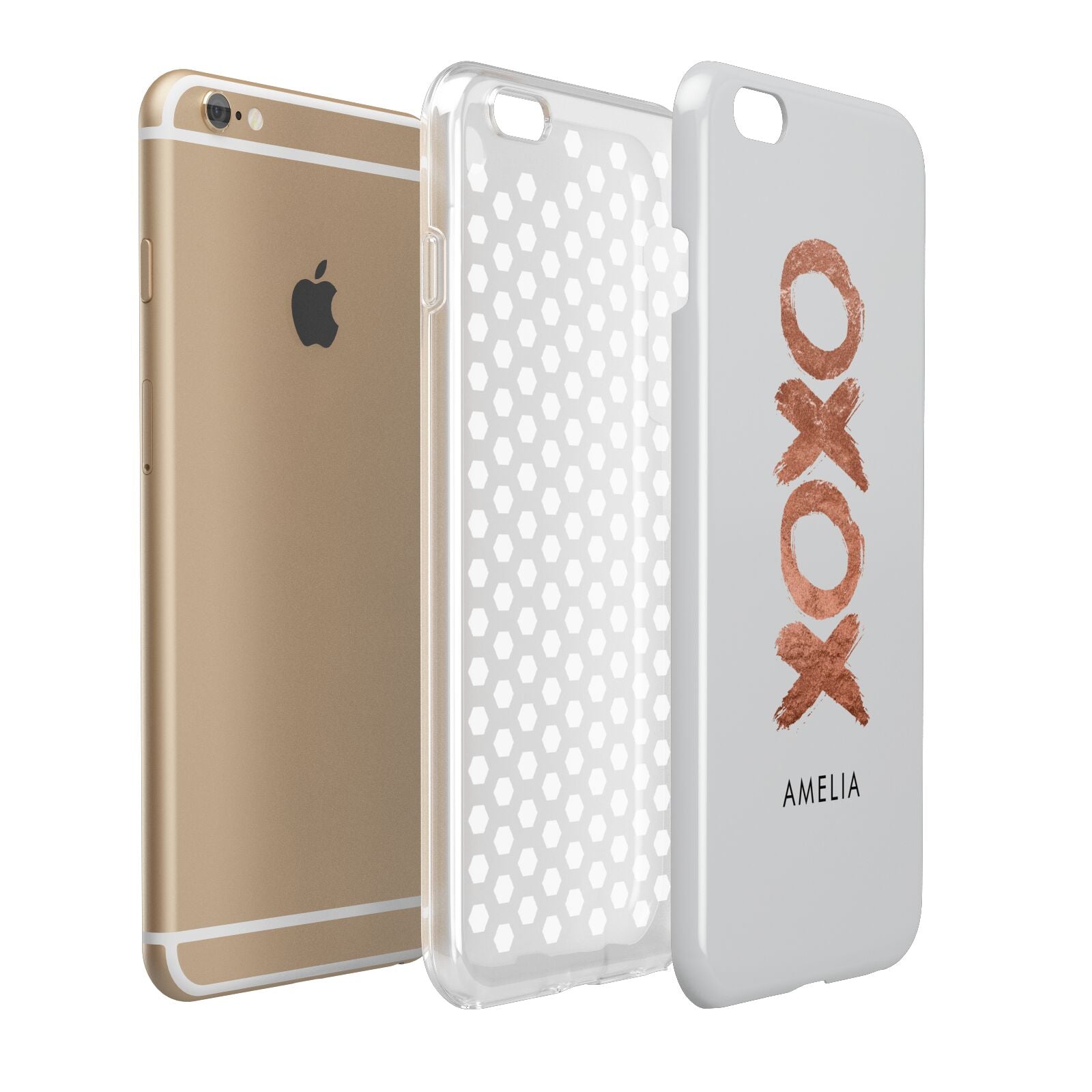 Personalised Xoxo Custom Name Or Initials Apple iPhone 6 Plus 3D Tough Case Expand Detail Image
