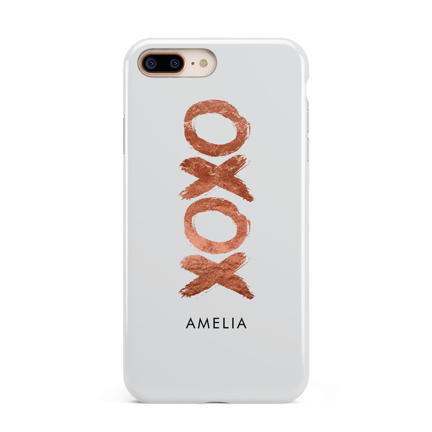 Personalised Xoxo Custom Name Or Initials Apple iPhone 7 8 Plus 3D Tough Case