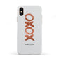 Personalised Xoxo Custom Name Or Initials Apple iPhone XS 3D Tough