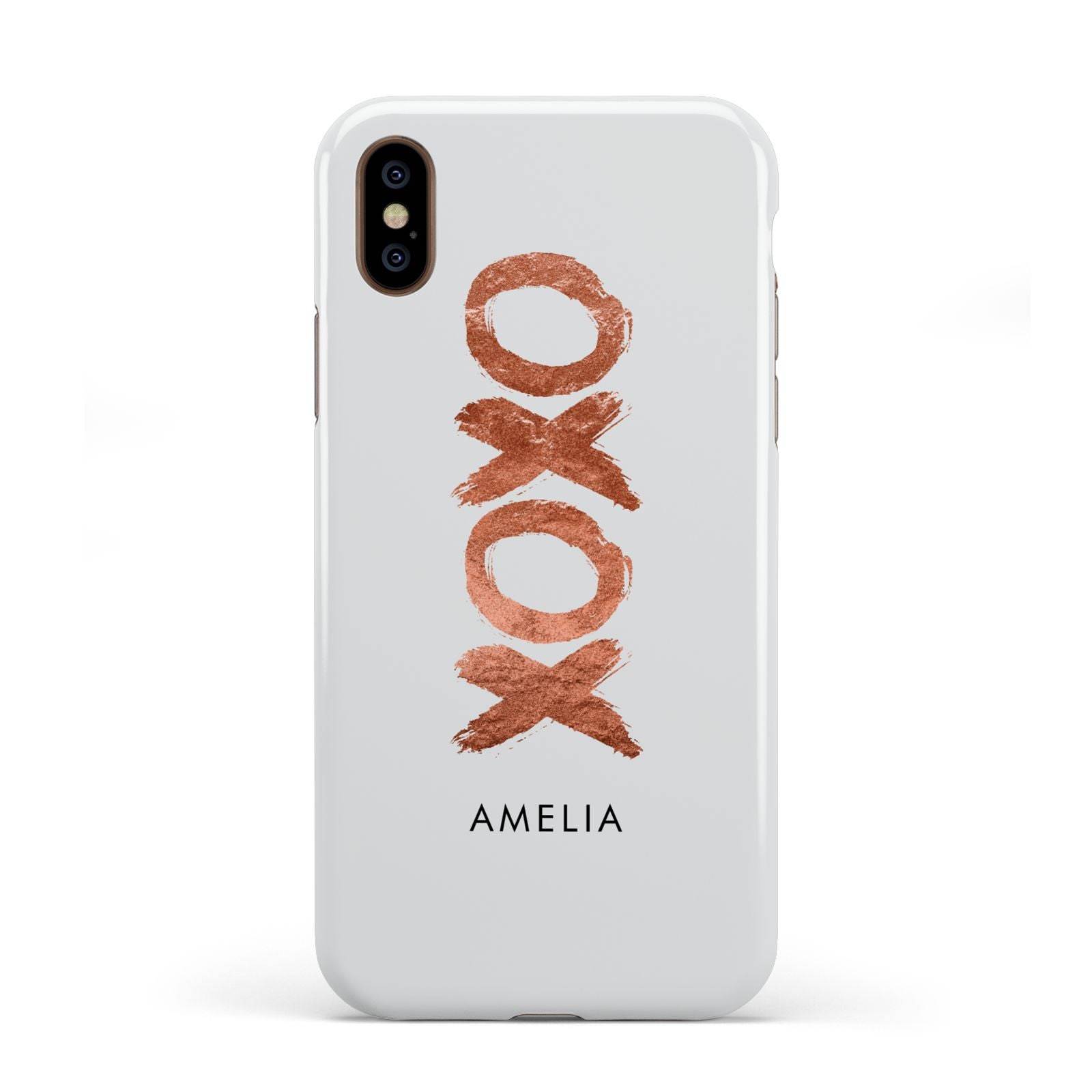 Personalised Xoxo Custom Name Or Initials Apple iPhone XS 3D Tough