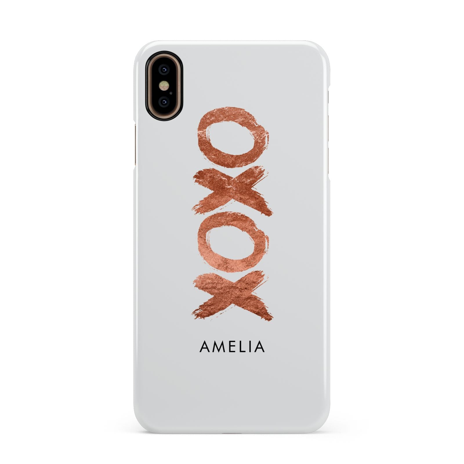 Personalised Xoxo Custom Name Or Initials Apple iPhone Xs Max 3D Snap Case