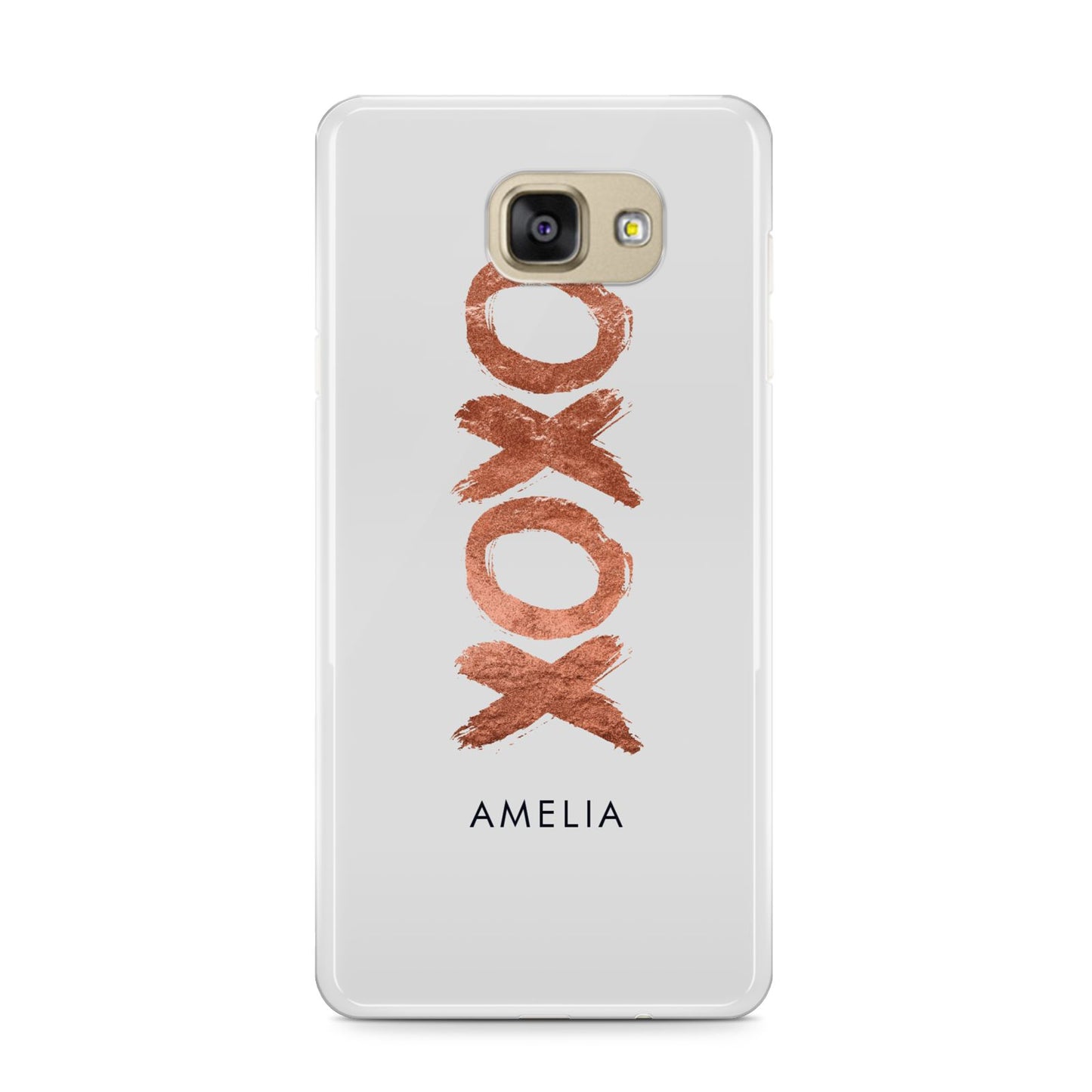 Personalised Xoxo Custom Name Or Initials Samsung Galaxy A9 2016 Case on gold phone