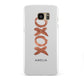 Personalised Xoxo Custom Name Or Initials Samsung Galaxy S7 Edge Case