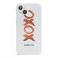 Personalised Xoxo Custom Name Or Initials iPhone 13 Full Wrap 3D Snap Case