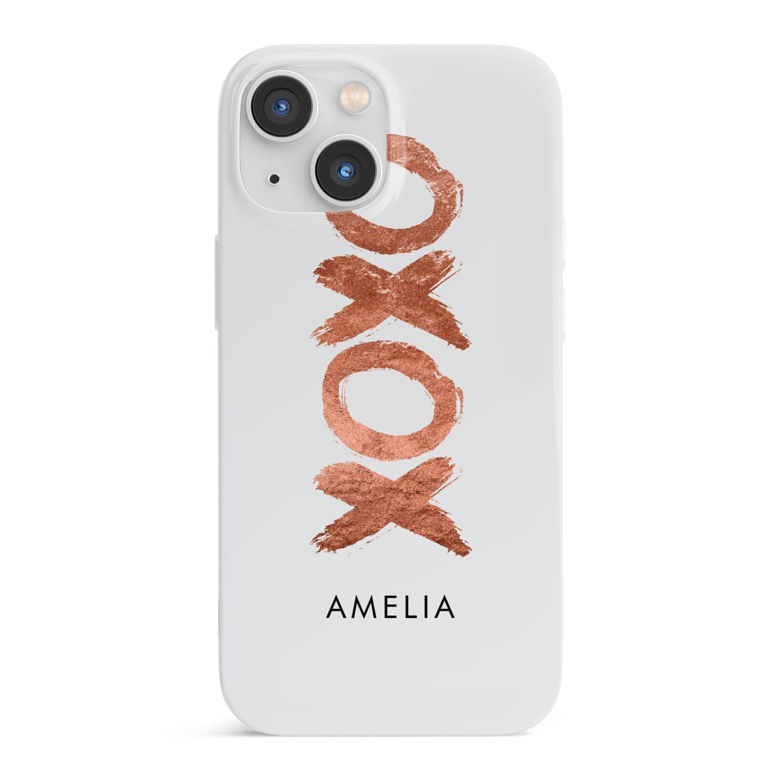 Personalised Xoxo Custom Name Or Initials iPhone 13 Mini Full Wrap 3D Snap Case