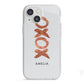 Personalised Xoxo Custom Name Or Initials iPhone 13 Mini TPU Impact Case with White Edges
