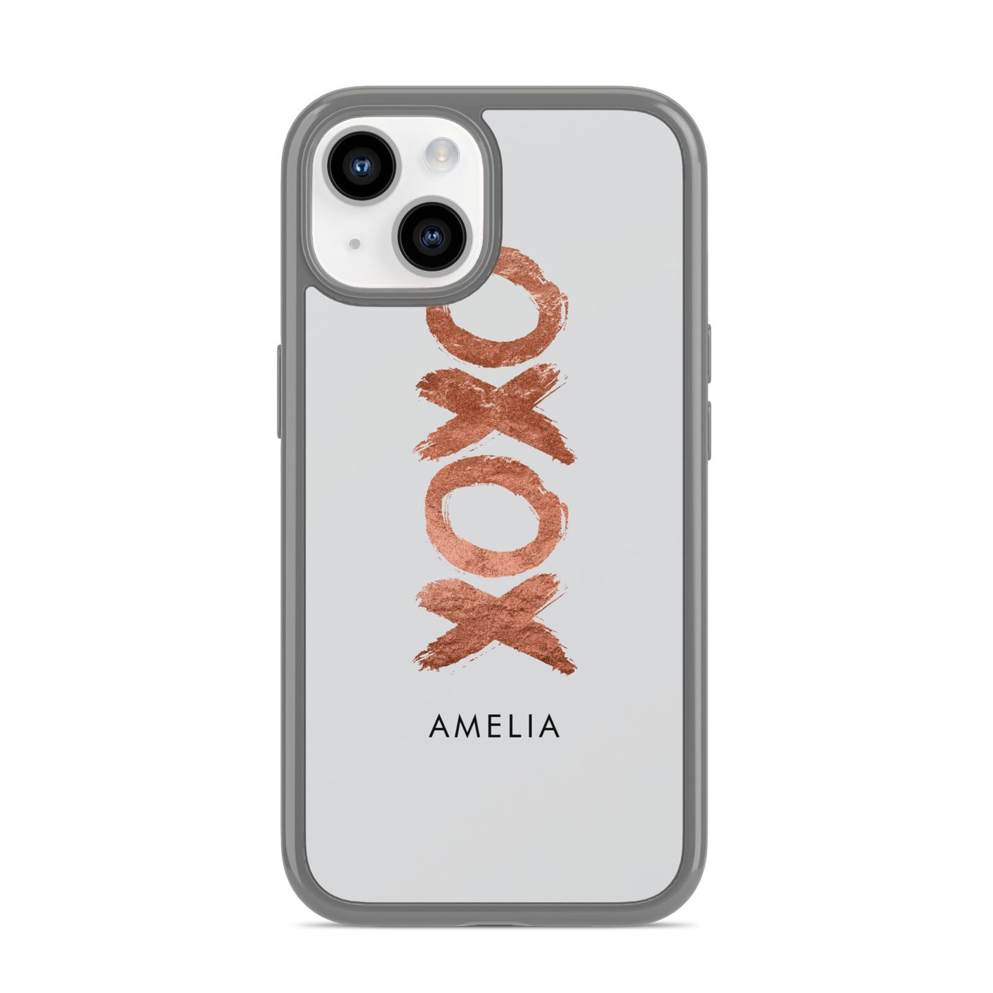 Personalised Xoxo Custom Name Or Initials iPhone 14 Clear Tough Case Starlight