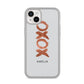Personalised Xoxo Custom Name Or Initials iPhone 14 Plus Clear Tough Case Starlight