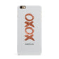 Personalised Xoxo Custom Name Or Initials iPhone 6 Plus 3D Snap Case on Gold Phone