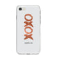 Personalised Xoxo Custom Name Or Initials iPhone 8 Bumper Case on Silver iPhone