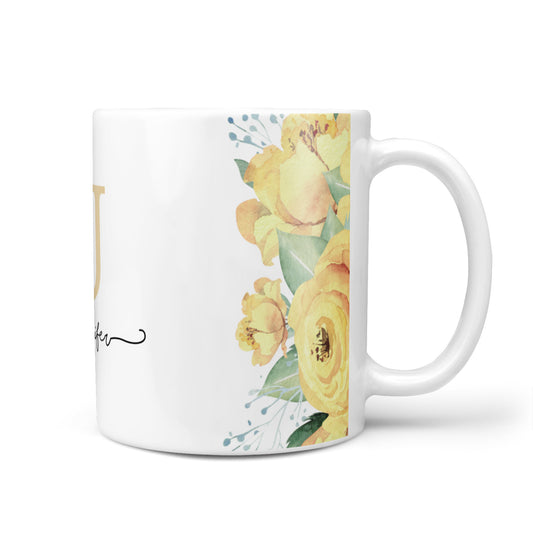 Personalised Yellow Flowers 10oz Mug