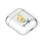 Personalised Yellow Flowers AirPods Case Laid Flat