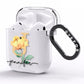 Personalised Yellow Flowers AirPods Clear Case Side Image