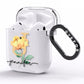 Personalised Yellow Flowers AirPods Clear Case Side Image
