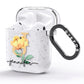 Personalised Yellow Flowers AirPods Glitter Case Side Image