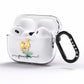 Personalised Yellow Flowers AirPods Pro Clear Case Side Image