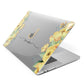 Personalised Yellow Flowers Apple MacBook Case Side View