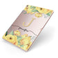Personalised Yellow Flowers Apple iPad Case on Rose Gold iPad Side View