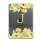 Personalised Yellow Flowers Apple iPad Grey Case