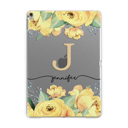 Personalised Yellow Flowers Apple iPad Silver Case