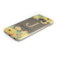 Personalised Yellow Flowers Protective Samsung Galaxy Case Angled Image