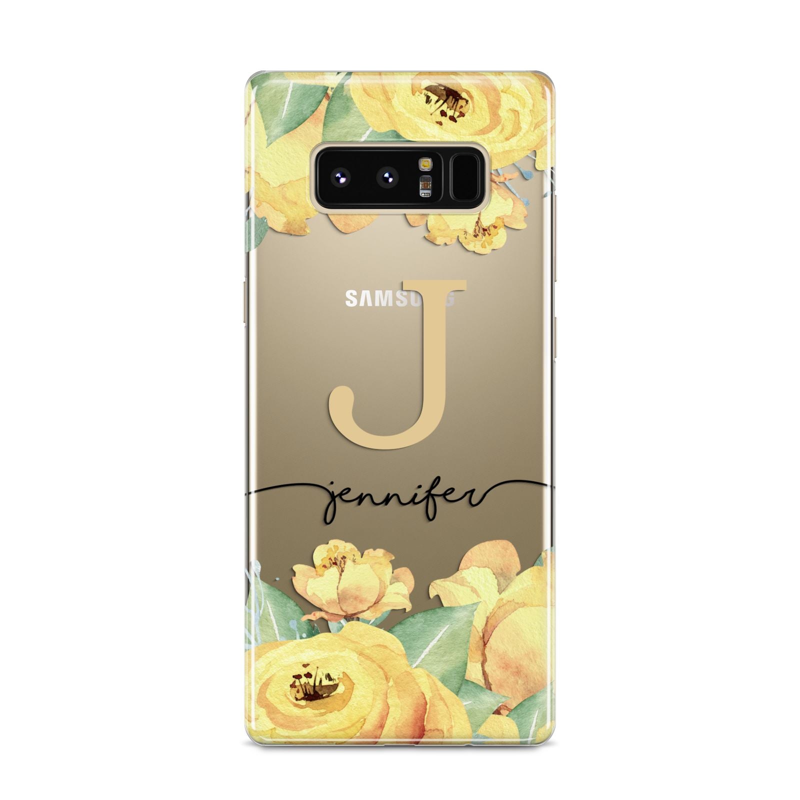 Personalised Yellow Flowers Samsung Galaxy S8 Case