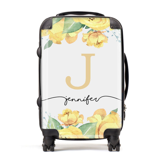 Personalised Yellow Flowers Suitcase
