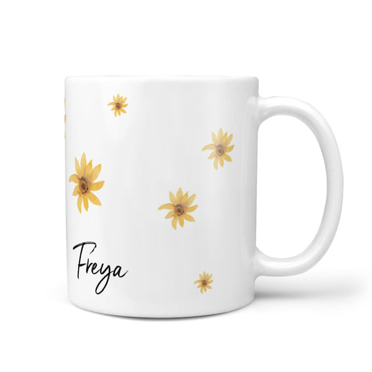 Personalised Yellow Lily 10oz Mug