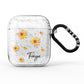 Personalised Yellow Lily AirPods Glitter Case