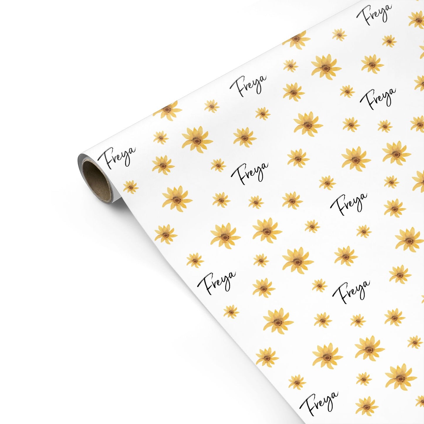 Personalised Yellow Lily Personalised Gift Wrap