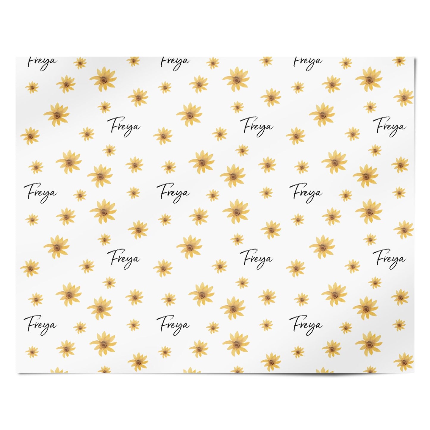 Personalised Yellow Lily Personalised Wrapping Paper Alternative
