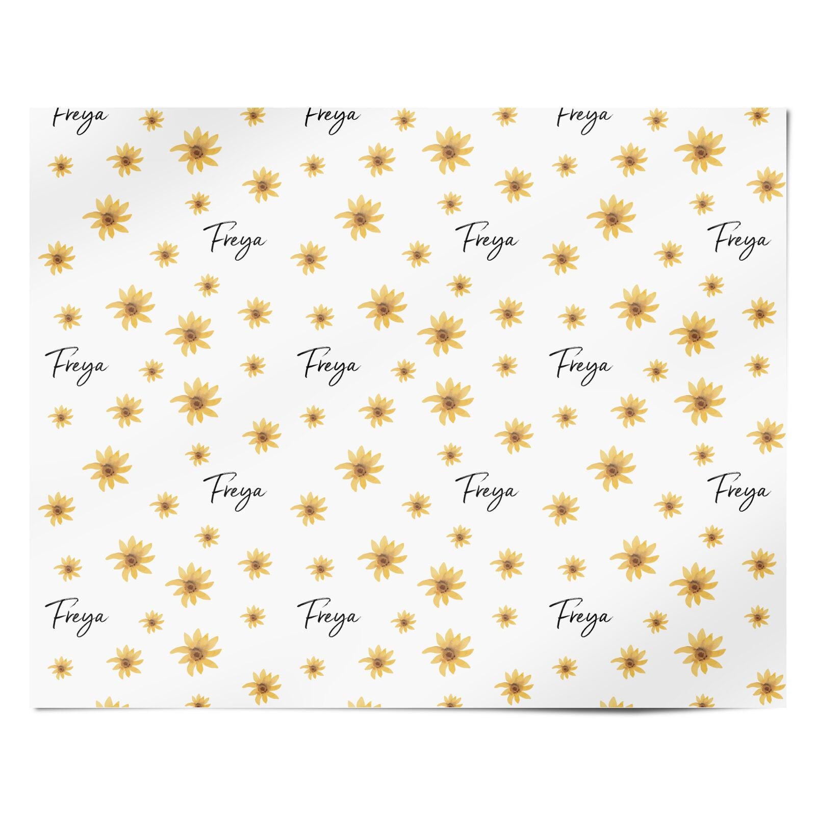 Personalised Yellow Lily Personalised Wrapping Paper Alternative