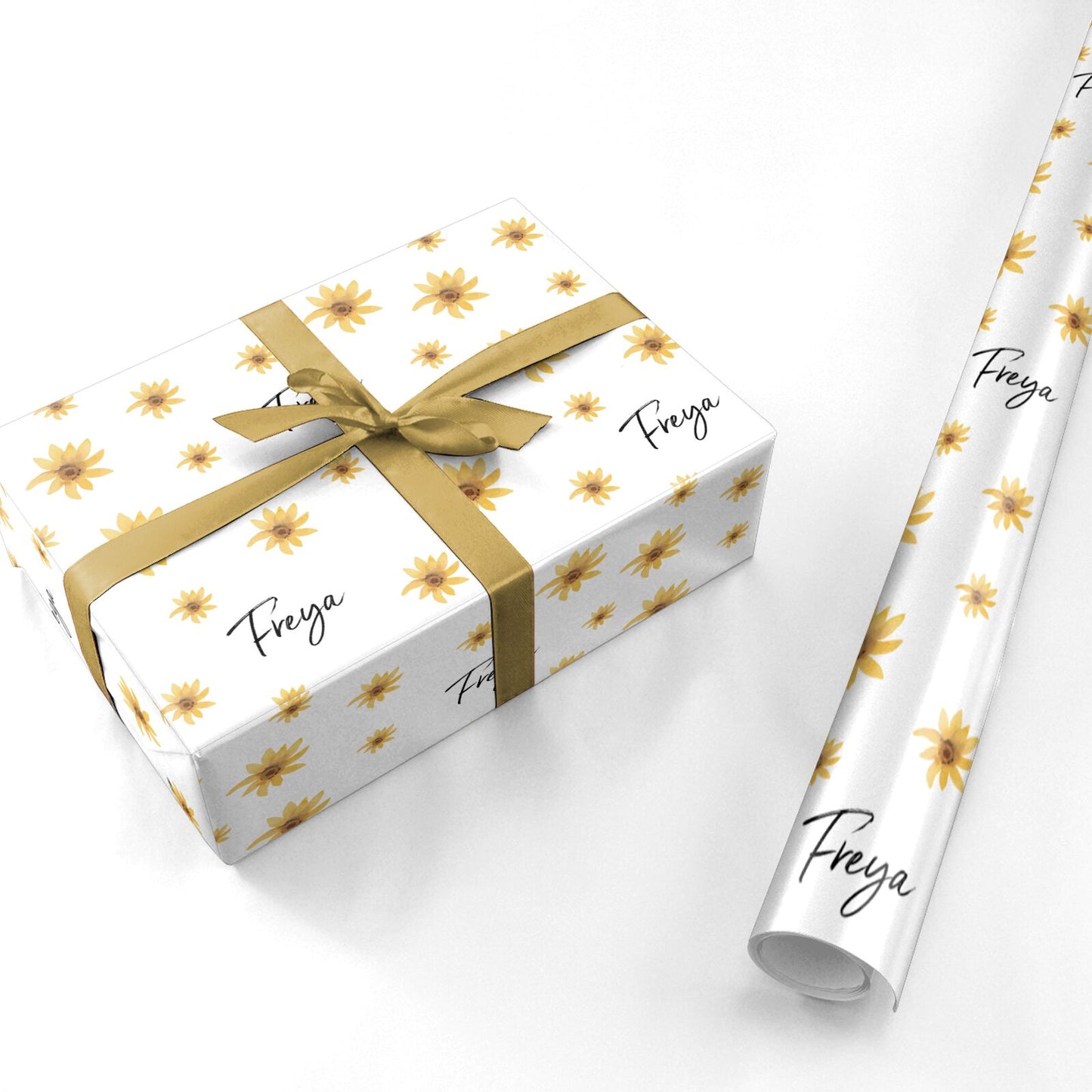 Personalised Yellow Lily Personalised Wrapping Paper