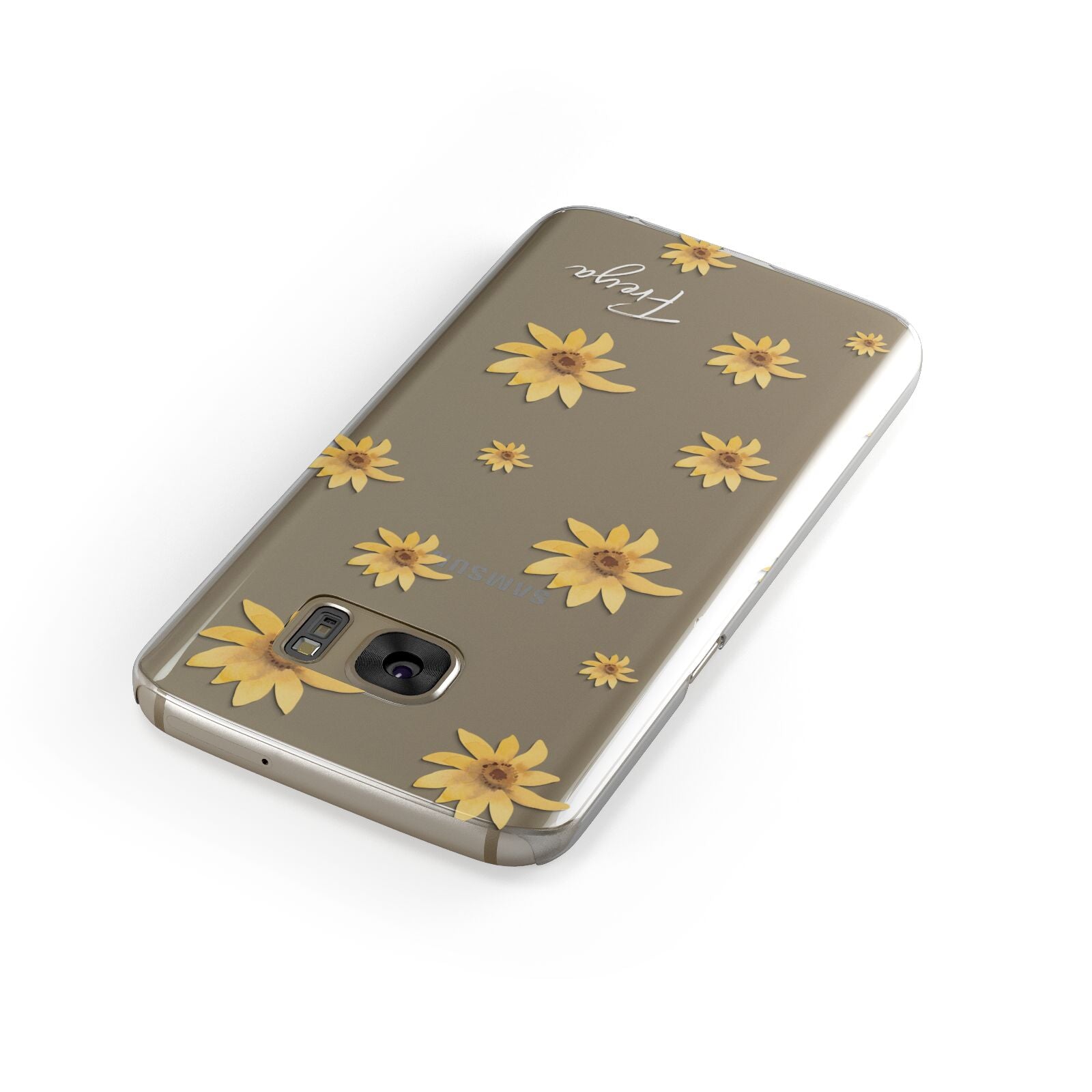 Personalised Yellow Lily Samsung Galaxy Case Front Close Up