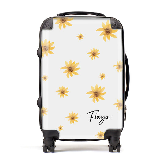 Personalised Yellow Lily Suitcase