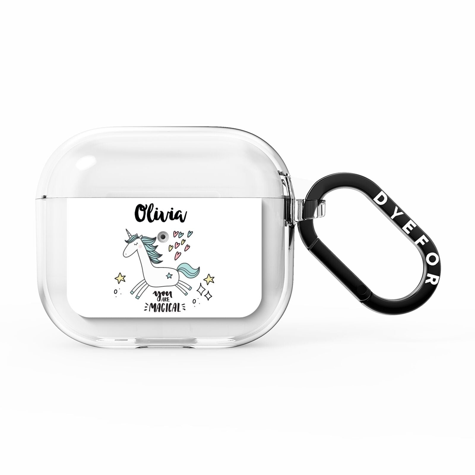 Personalised You Are Magical Unicorn AirPods Clear Case 3rd Gen