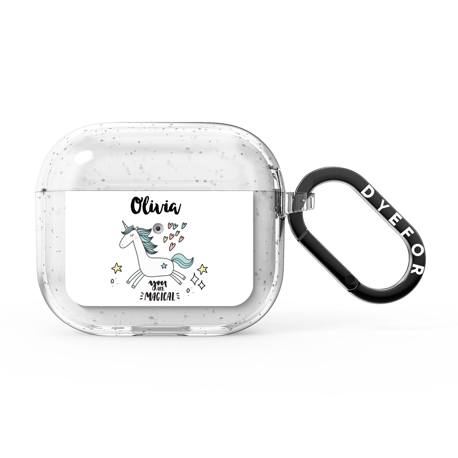 Personalised You Are Magical Unicorn AirPods Glitter Case 3rd Gen