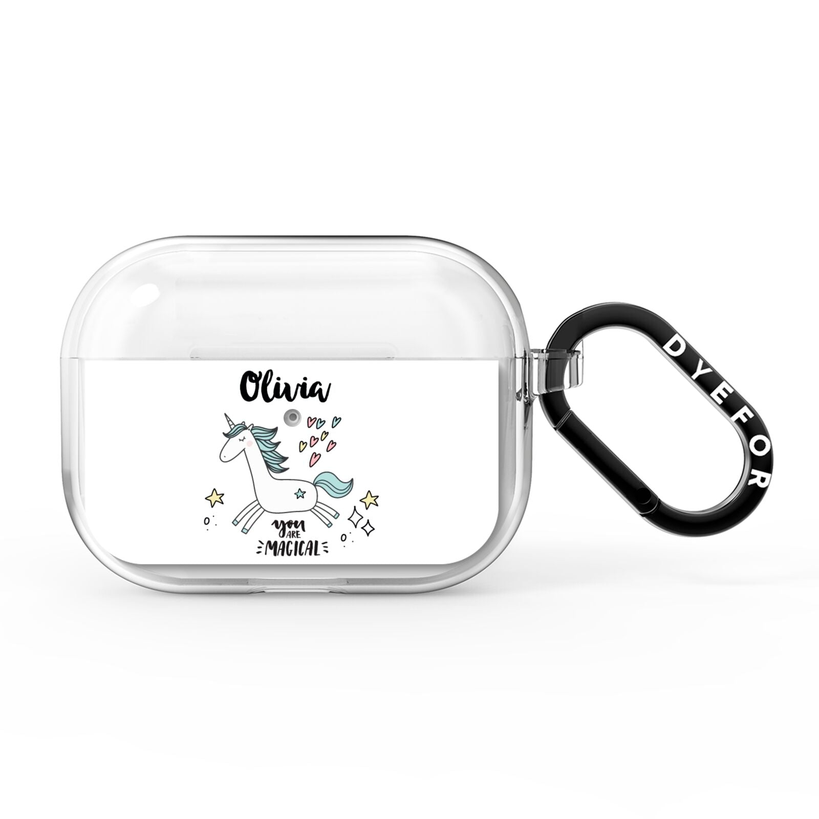 Personalised You Are Magical Unicorn AirPods Pro Clear Case