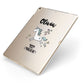Personalised You Are Magical Unicorn Apple iPad Case on Gold iPad Side View