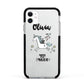Personalised You Are Magical Unicorn Apple iPhone 11 in White with Black Impact Case