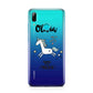 Personalised You Are Magical Unicorn Huawei P Smart 2019 Case