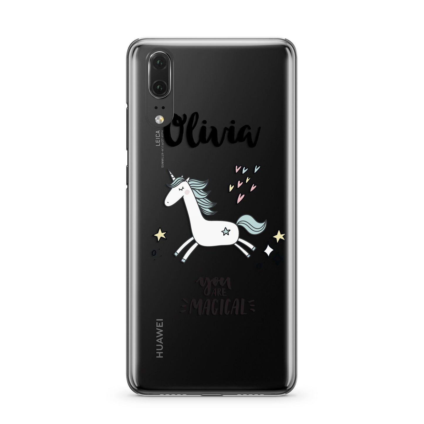 Personalised You Are Magical Unicorn Huawei P20 Phone Case