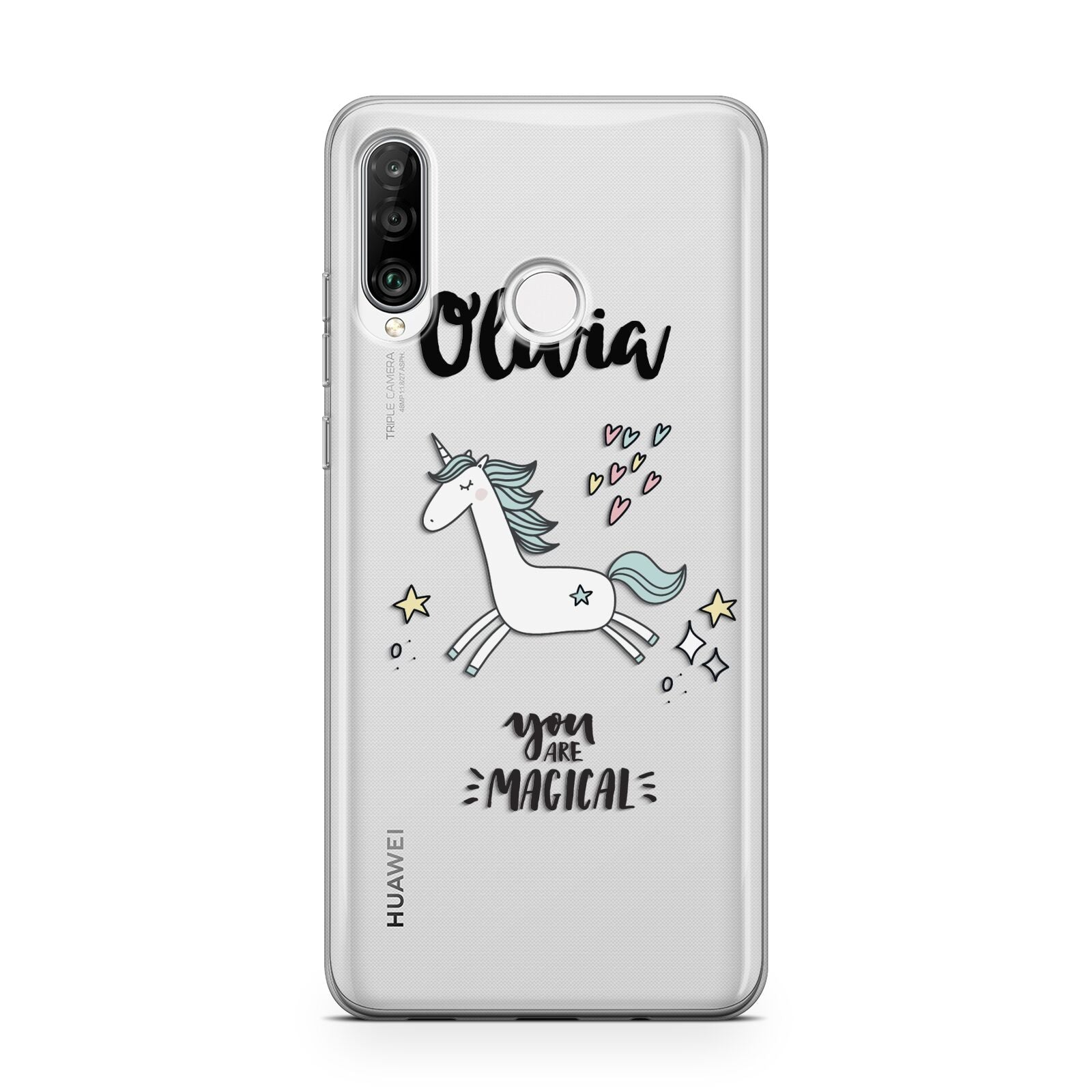 Personalised You Are Magical Unicorn Huawei P30 Lite Phone Case