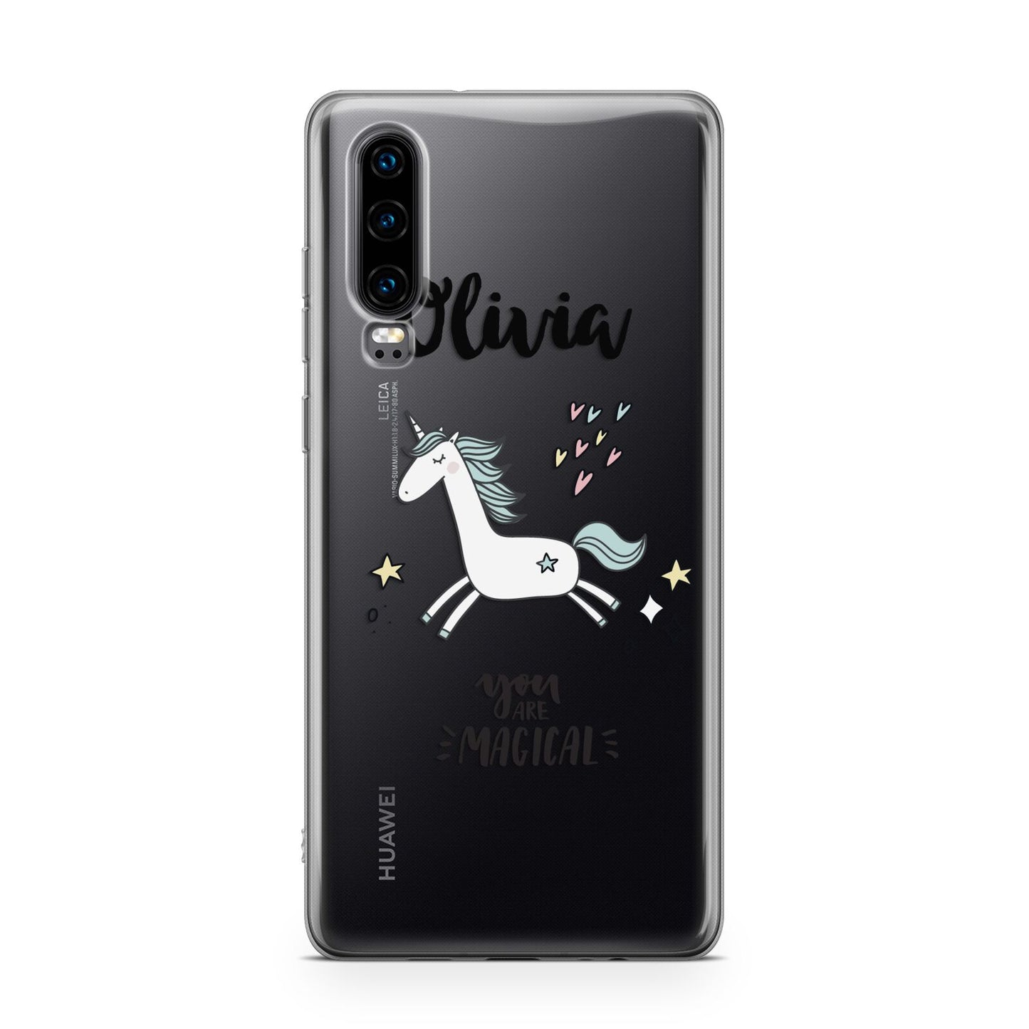 Personalised You Are Magical Unicorn Huawei P30 Phone Case
