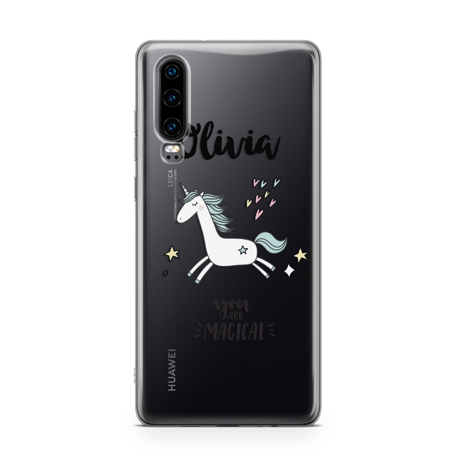Personalised You Are Magical Unicorn Huawei P30 Phone Case