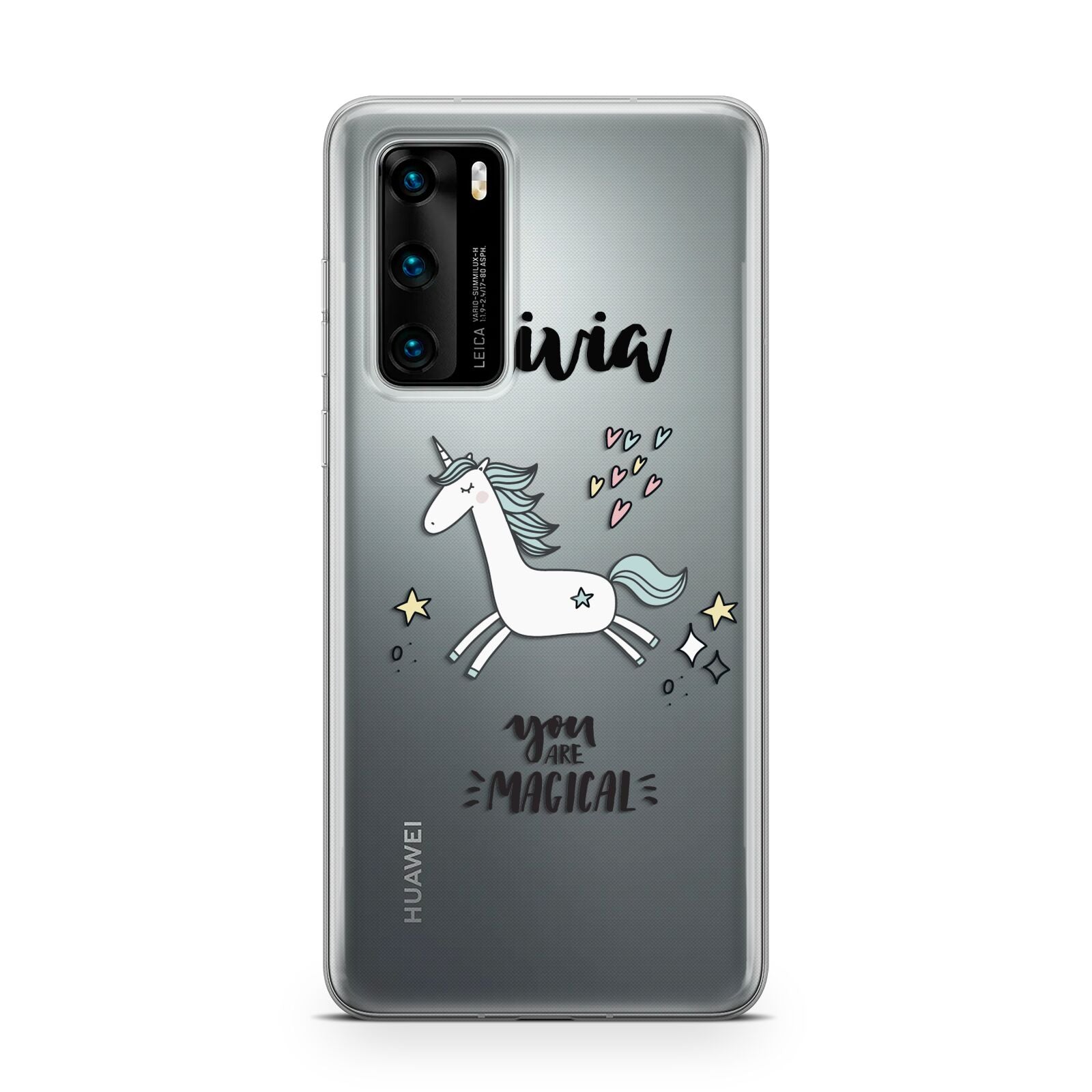Personalised You Are Magical Unicorn Huawei P40 Phone Case