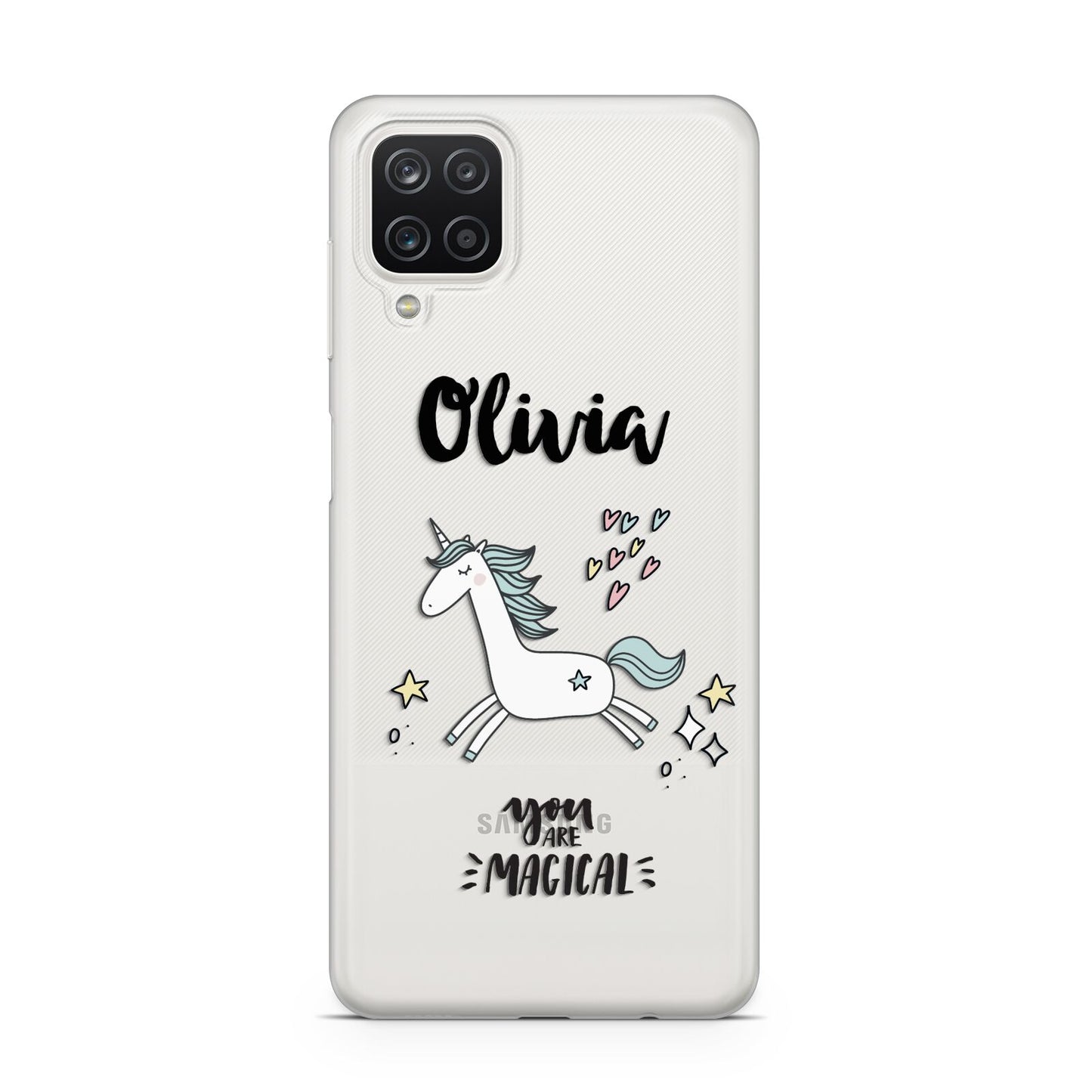 Personalised You Are Magical Unicorn Samsung A12 Case