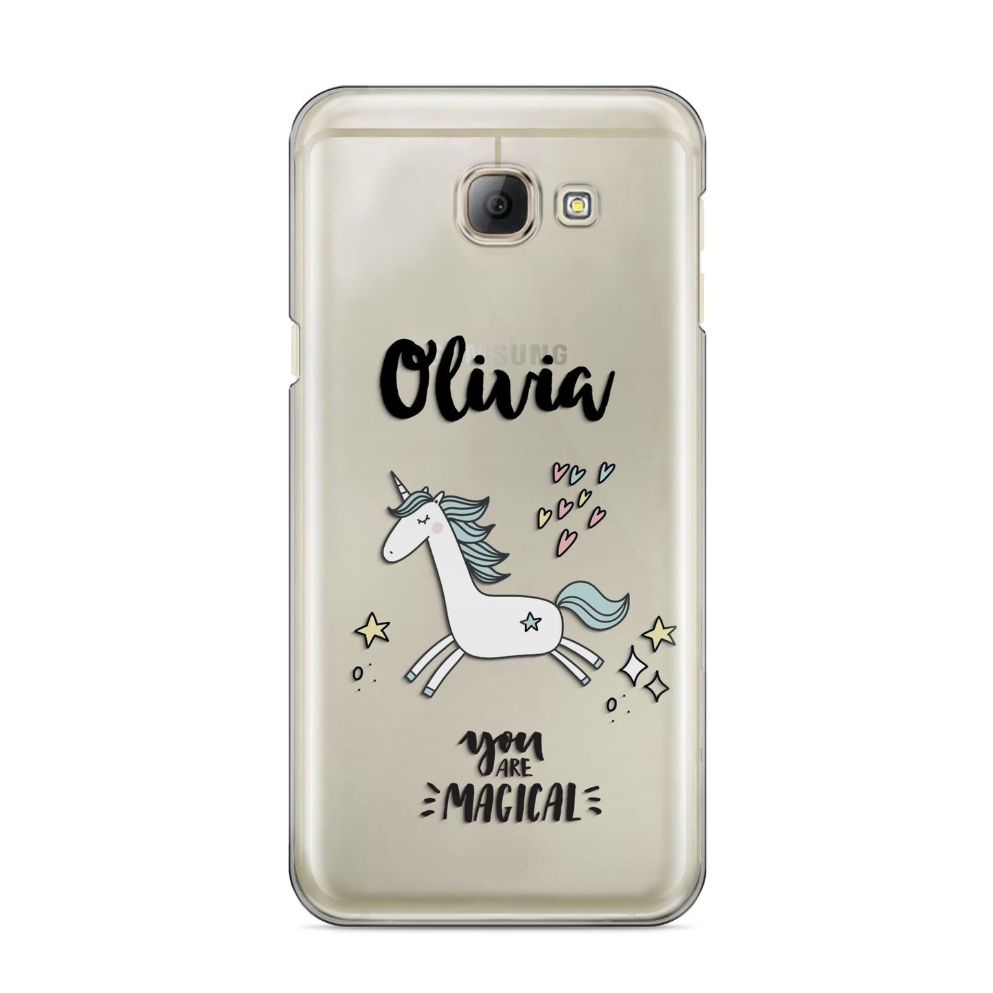 Personalised You Are Magical Unicorn Samsung Galaxy A8 2016 Case