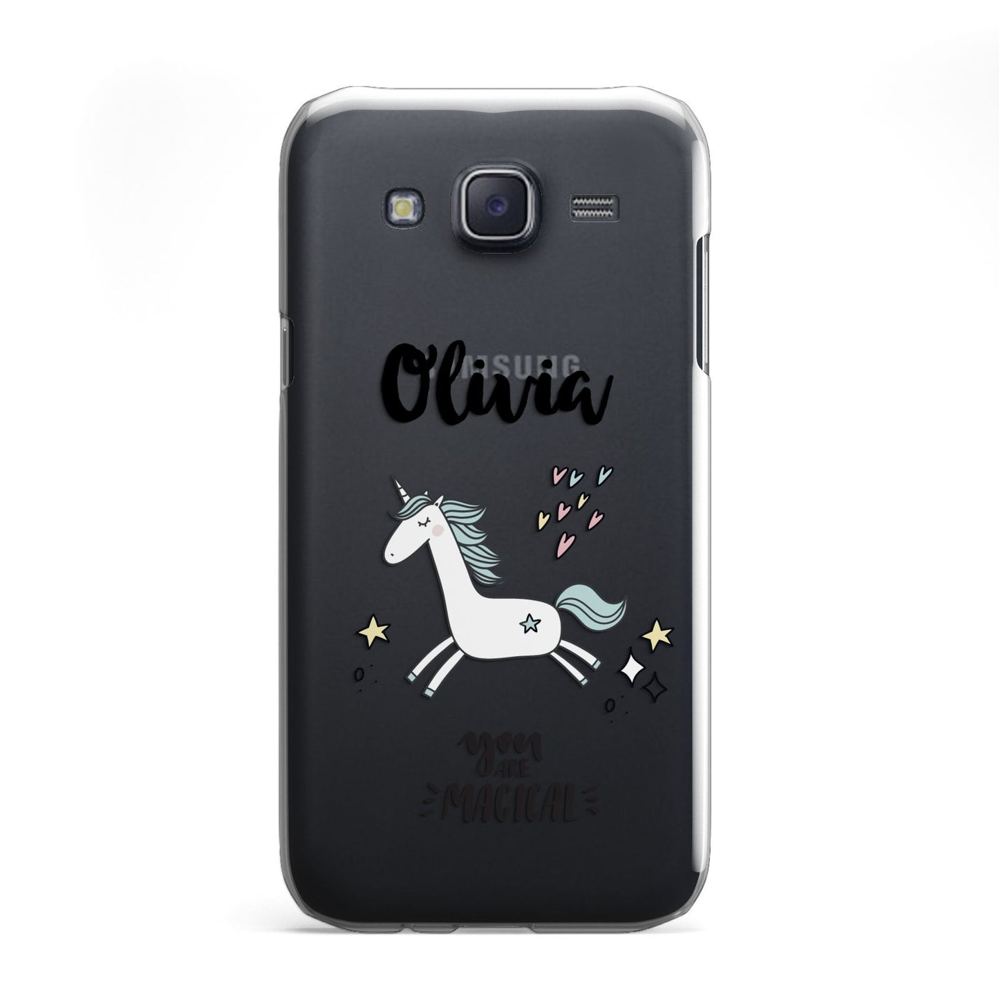 Personalised You Are Magical Unicorn Samsung Galaxy J5 Case